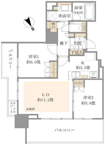 プラウドタワー東池袋の間取り