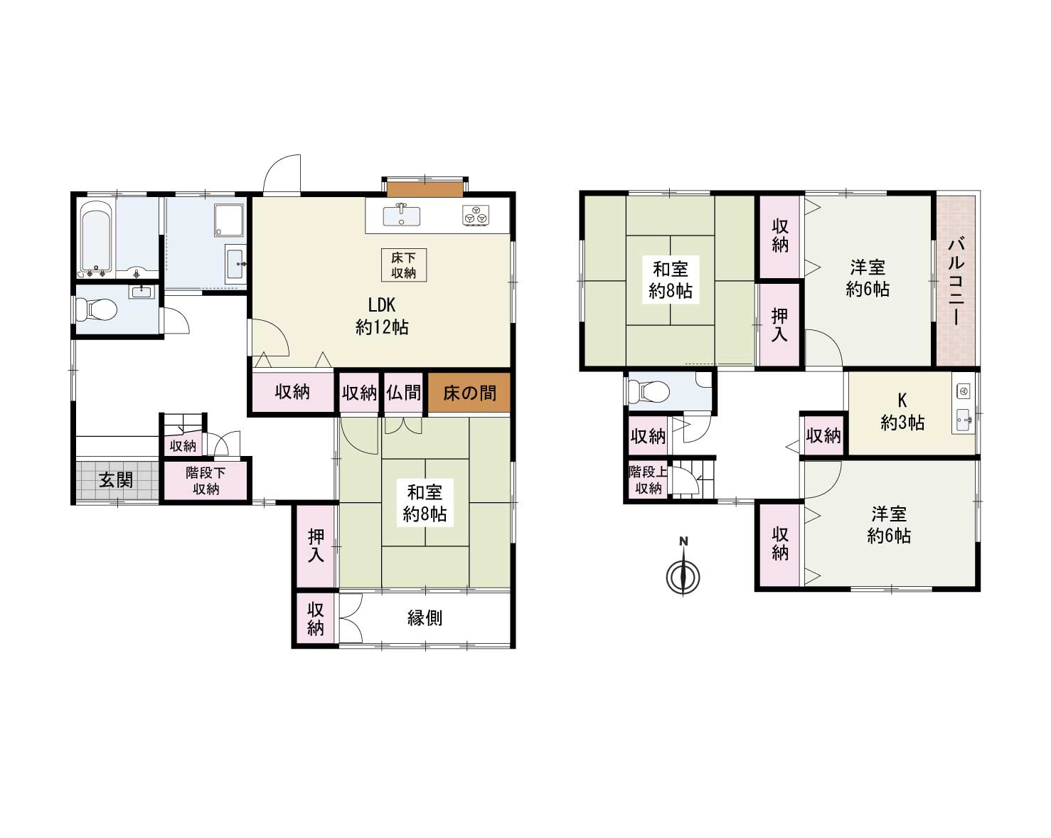 泉佐野市泉ケ丘3丁目　中古戸建の間取り