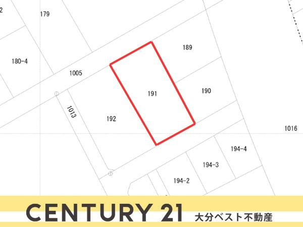 坂ノ市西一丁目　土地の土地図|※図面と現況が異なる場合は現況を優先させていただきます。