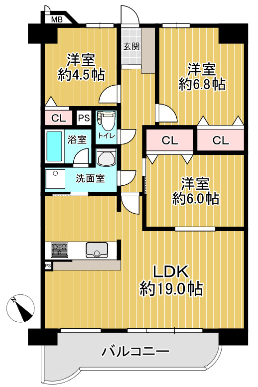 ダイアパレス日進の間取り
