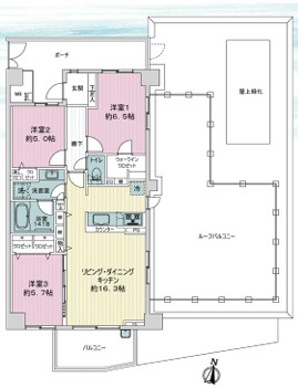 パークハウス中村橋コルニエの間取り