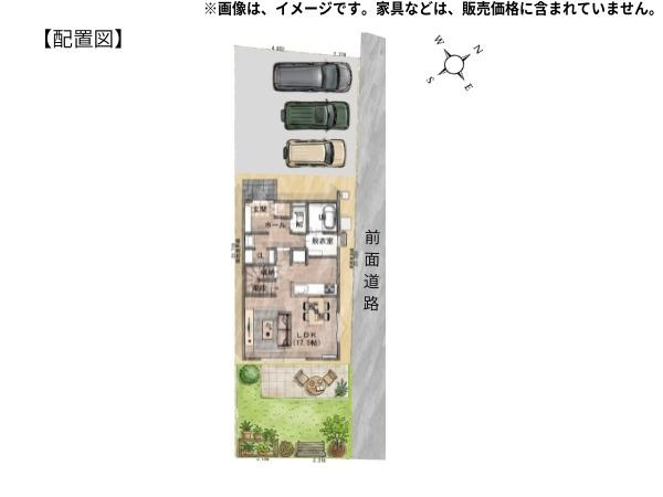 センチュリータウン坂ノ市西ⅢＷ　新築の区画図|※配置図は、イメージです。※図面と現況が異なる場合は現況を優先させていただきます。