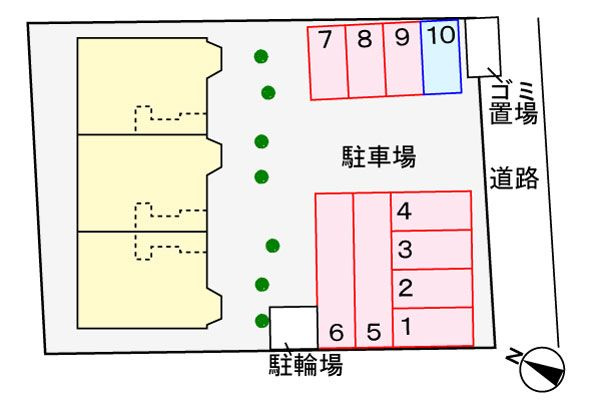 ブリーズ吉田の駐車場