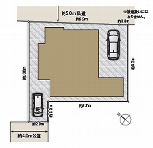 【区画図】 | 【仲介手数料０円】相模原市中央区田名Ⅲ　新築一戸建て | 相模原市中央区田名Ⅲ　新築一戸建て
