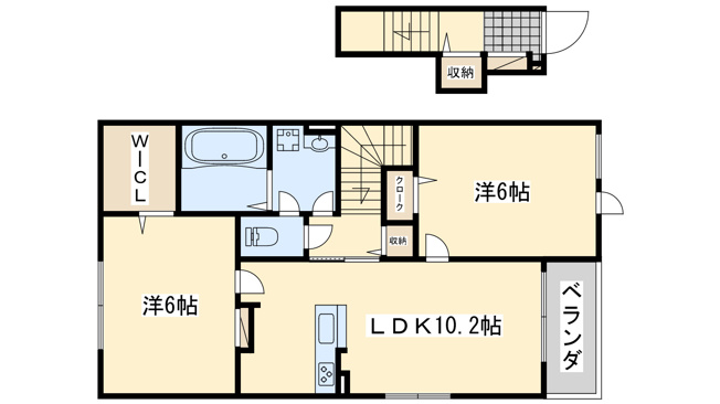 【間取り】 | プリムローズ二色　Ⅲ