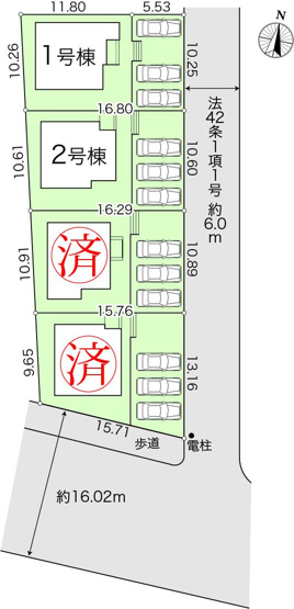 【区画図】 | 南国市緑ケ丘３丁目/2号棟