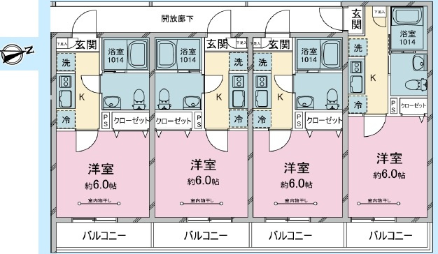 パル川越の間取り