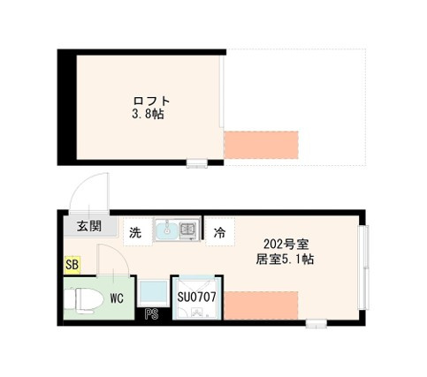 ハーモニーテラス北千住F（エフ）の間取り