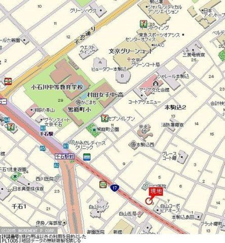 スカイコート文京白山の地図