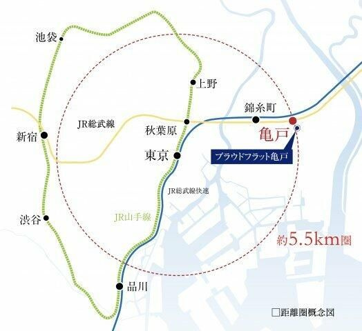 プラウドフラット亀戸の地図