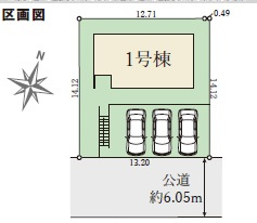 須磨区若草町２期　１号棟の区画図