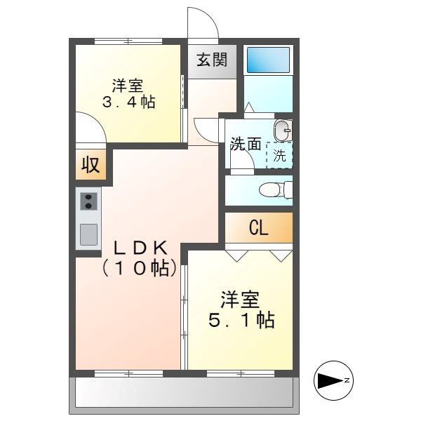 エトワール栄の間取り