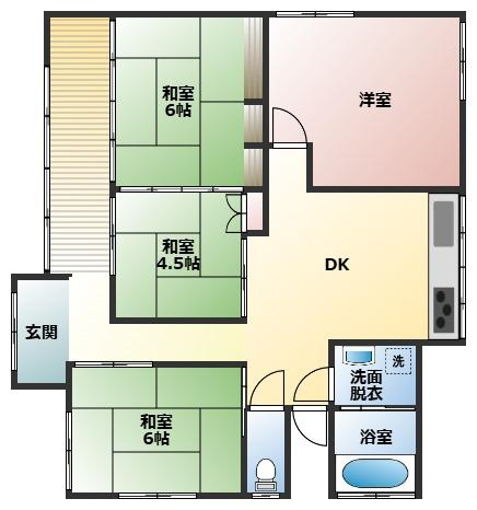 都城市下川東２丁目の中古一戸建の間取り