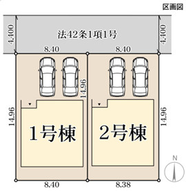 リーブルガーデン姫路市大津区長松4期の区画図