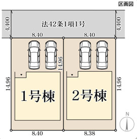 リーブルガーデン姫路市大津区長松4期の区画図