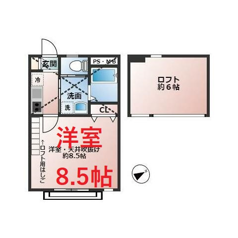 【間取り】 | 東大井Ｃａｓａ　Ｓｈｉｇｅ