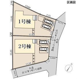 リーブルガーデン福津市福間南第十九の区画図