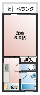 【間取り】 | シンプルな１Rです。シンプルだからこそ使いやすいです。