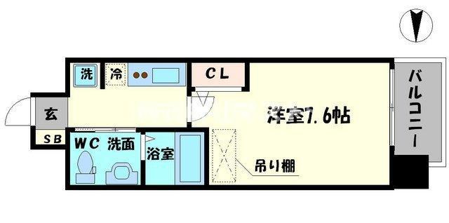 エステムコート難波サウスプレイスⅤエレージュの間取り