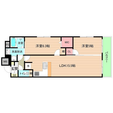 大阪市都島区東野田町１丁目の賃貸マンションの間取り