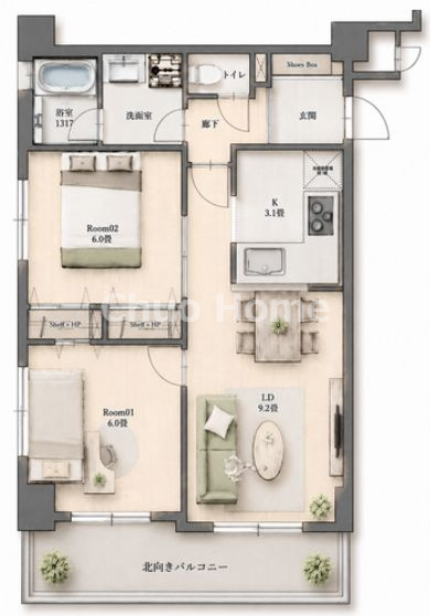 アリュージュ南千住の間取り|6階部分・角部屋！新規リフォームマンション。