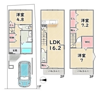 【間取り】 | 中京区西ノ京笠殿町