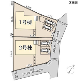 リーブルガーデン福津市福間南第十九の区画図