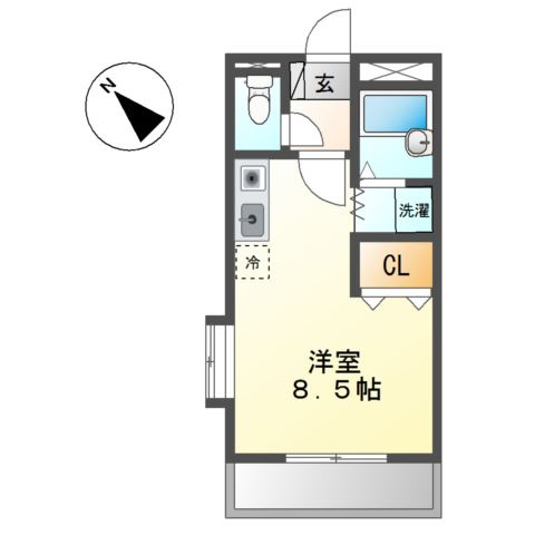 グランディール内橋Ａの間取り