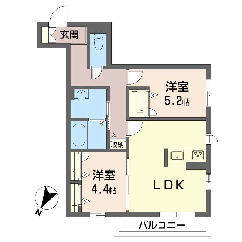 シャーメゾンKOKOMOの間取り