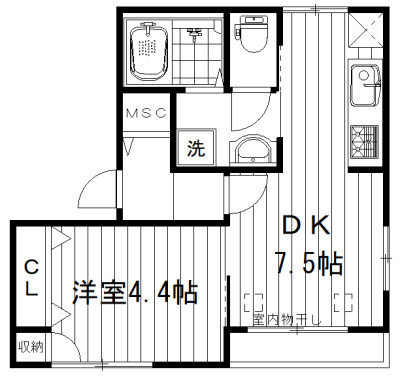 Ｌａｖｉｅｅｎ　Ｆｌｅｕｒｓの間取り