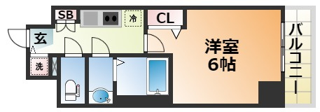 プレサンス三宮エレガンシアの間取り