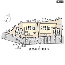 リーブルガーデン生駒市有里町3期の区画図