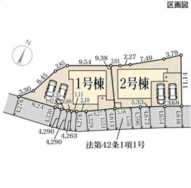 リーブルガーデン生駒市有里町3期の区画図