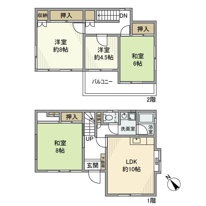 鯨井新田戸建の間取り