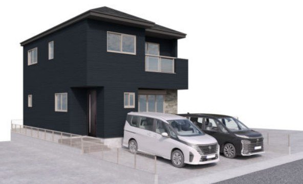 WIC完備収納豊富　大久保町松陰山手1期　新築4区画　2号棟の外観パース