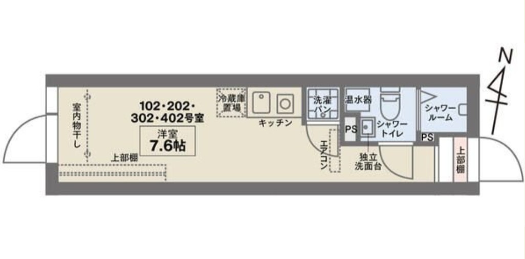 COCOFLAT北千住Southの間取り