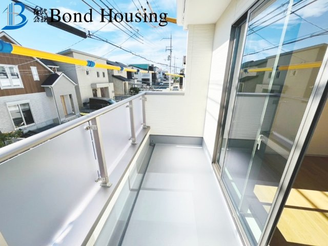 BELS取得物件　大久保町松陰山手1期　新築6区画　4号棟のバルコニー