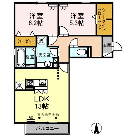 グランシャリオＮの間取り