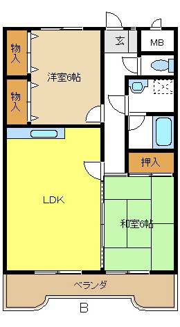 リーブル原Ⅱの間取り