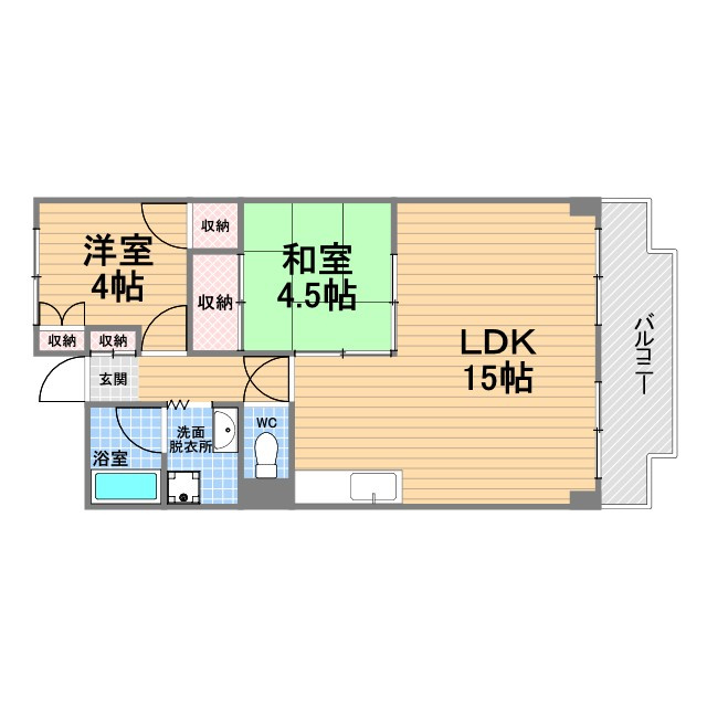 上高丸コーポラスの間取り
