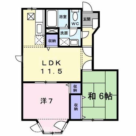 【間取り】 | ラクーンズ　フィールド　Ｂ