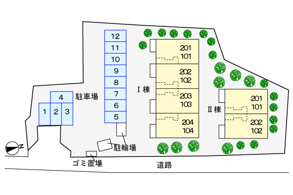 エスポワールⅠの区画図