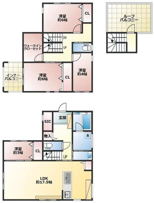 姫路市奥山　中古戸建の間取り|4LDKです。