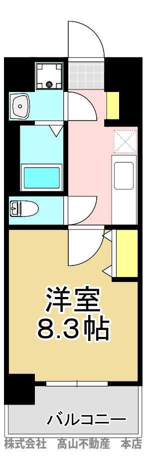 北九州市八幡西区則松２丁目の賃貸マンションの間取り