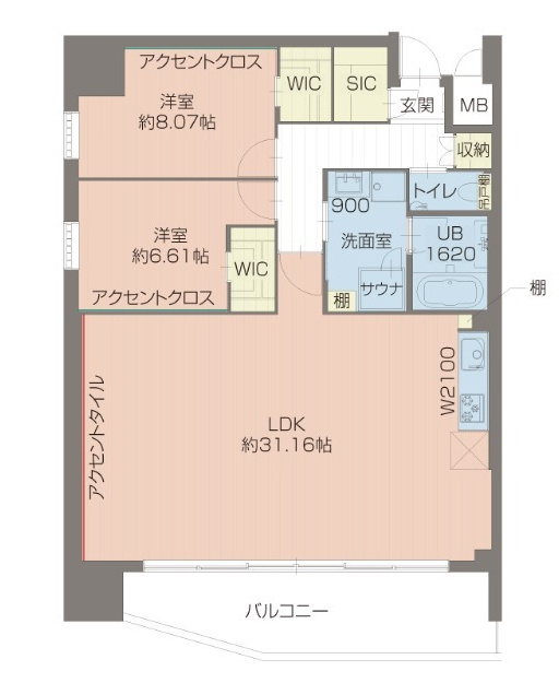 プレジオ北浜の間取り