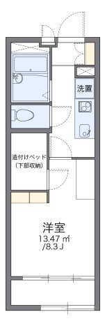 レオパレスシナジーの間取り|代表的な間取のため実際の間取とは異なる場合があります