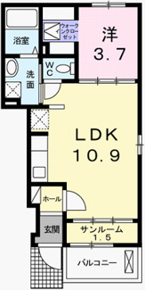 【間取り】 | カサブランカＢ