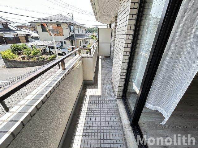 ライオンズマンション檜尾のバルコニー