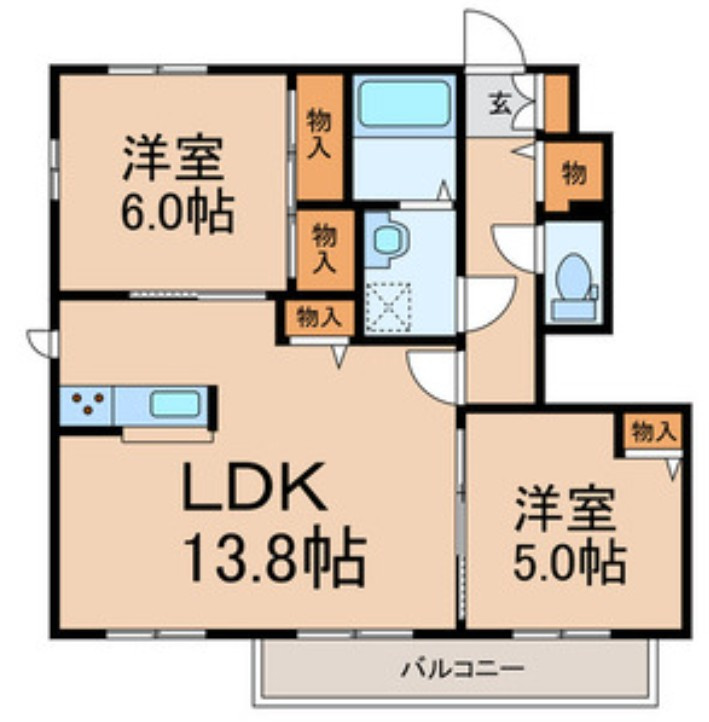 仲介手数料（賃料の1.10ヵ月）の50％OFF対象物件！の間取り