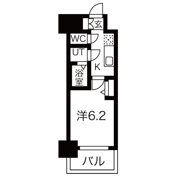 名古屋市千種区今池５丁目の賃貸マンションの間取り